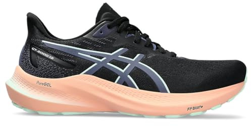 ASICS Women's Sneaker, Black/Thunder Blue, 7 UK