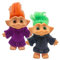 Finlon 2X Troll-Puppen mit farbigem Haar – Lucky Little Guy-Figuren, 10 cm, Geschenk für das Puppenhaus