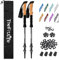 TheFitLife Trekking Poles - Lightweight 7075 Aluminum Hiking Sticks with Cork Grips, Adjustable Telescopic Design, Metal Flip Lock for Men & Women - Perfect for Hiking, Walking, Camping & Backpacking