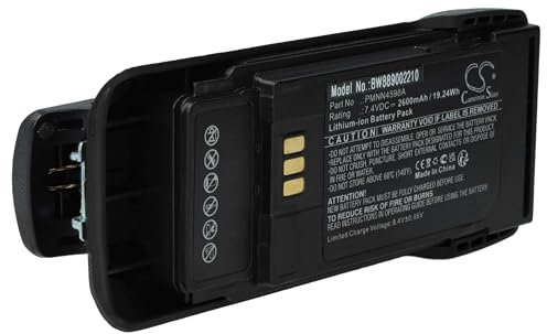 vhbw 1x batteria compatibile con Motorola R2 radio (2600mAh, 7,4V, Li-Ion) + clip