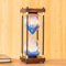 Grand sablier décoratif en verre arc-en-ciel 60 minutes pour la maison, le bureau, le bureau, la décoration de mariage (bleu)