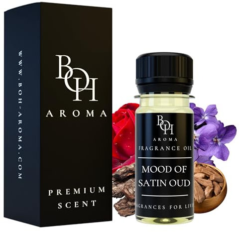 BOH-Aroma MOOD OF SATIN OUD Parfümöl ätherisches Öl für Diffuser | Duftöl für Diffuser | Premium Duftöl | Öl berühmter Parfüm-Hits | 1:1 wie Original | Intensiv & Langanhaltend | 30 ml