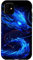 Hülle für iPhone 11 fliegender japanischer Drache in blau