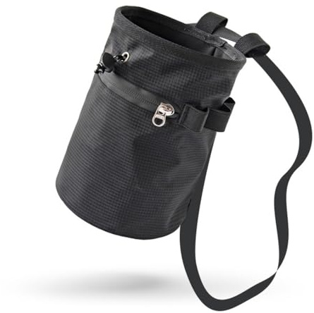 Chalkbag, 1 Stuck Klettern Kreidebeutel, Rock Klettern Chalkbag Magnesiasack mit Kordelzug und verstellbaren Gürtel zum Sportklettern, Gymnastik, Gewichtheben