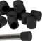 30 Pcs 0.39 Door Stop Rubber Tip Replacement, Door Stopper Bumper Rubber Tip Replacement Door Stop Caps for Wall Door Protection (Black)