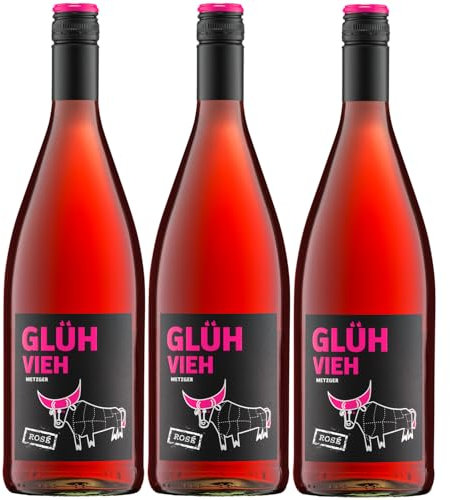 Weingut Uli Metzger Glühvieh Rosé Glühwein Rosé süß Deutschland inkl. FeinWert E-Book (3 x 1l)