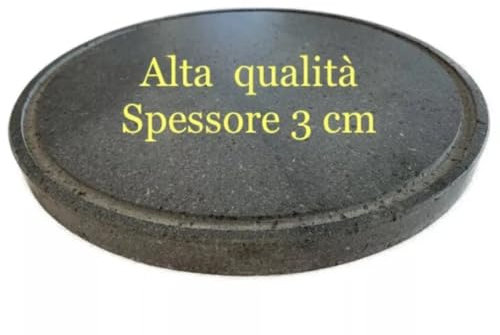 PIASTRA PER BARBECUE ROTONDA IN PIETRA LAVICA OLLARE MISURA 35 CM SPESSORE 3CM