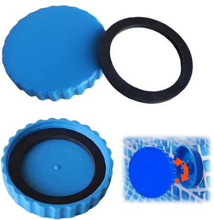 SIGANDG 2 Stück Winterverschluss Set, Winterstopfen Pool für Intex Pools mit passenden Dichtungen, Frostsicher und Dicht