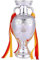 Haodagess Europa Campionato di Calcio Trofeo Replica Resina Europeo Delaunay Cup Trofeo Regali Calcio Appassionati di Sport Souvenir Collezione per Oggetti Bar Discoteca Decorativi Ornamenti,32cm