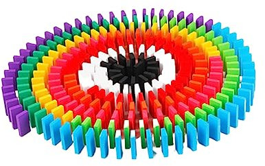 PHENOFICE 240stücke Domino Bausteine Holz Spielzeug Domino Spielzeug Für Junge Mädchen Lernspielzeug Balance Spiele