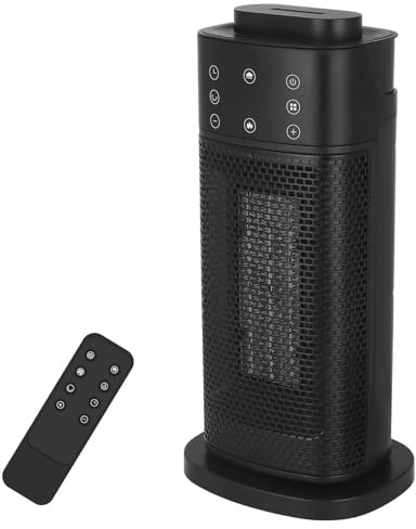 Termoventilatore in ceramica a risparmio energetico, silenzioso, 2000 W, con riscaldamento a 3 livelli, funzione timer, doppio utilizzo per caldo e freddo, protezione da surriscaldamento e
