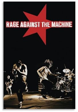 juaseehke Poster, Motiv: Rage Against The Machine, dekoratives Leinwandposter, ästhetisches Poster, Wandkunst, Dekor-Poster, 30 x 45 cm, ungerahmter Stil