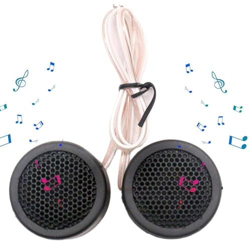 Tweeter marino: altavoz de agudos de alta eficiencia con cúpula de 500 W, bocina de altavoz, tweeter estéreo fuerte y 2 parlantes negros para automóvil para una excelente experiencia musical | El