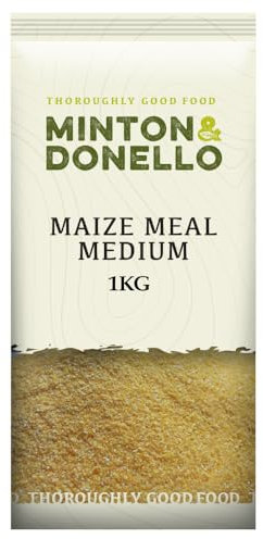 Minton & Donello 1Kg Maize Meal Medium - Great for Homemade Tortillas, Pancakes & Cornbread