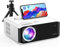 [Electric Keystone 6D/4P] Projector 4K Supported, 2024 Upgraded 18000L Native 1080P 5G WiFi Bluetooth, 50%-100% Zoom, Mini Projector with Screen and Tripod for iOS/Android/TV Stick