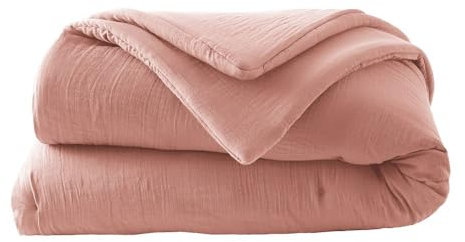 Edredon 180x240 cm Gaze de Coton Rose
