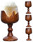 Muzrunq Coppa in legno, 4 pezzi di calice da vino in legno vintage, tazze da bevute da uva non slip multinimali per la comunione cucina regali unici
