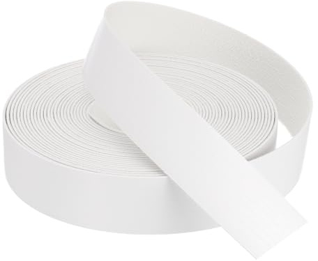 QUARKZMAN Bordo Bianco 25 ft x 1-1/8 pollici Nastro di Bordo in Compensato | Flessibile, Pre-incollato, con Adesivo Termofusibile, per il Restauro di Mobili