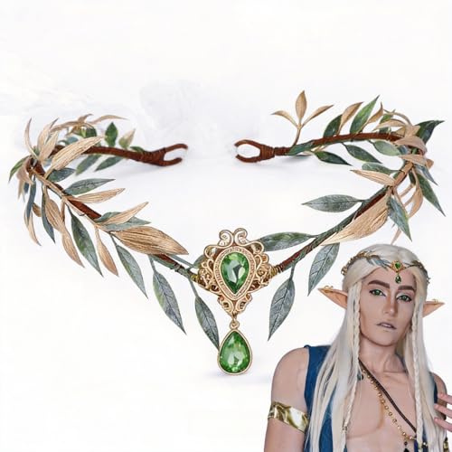 ZhuXIXILiang Couronne d'elfe de la forêt, accessoire de lierre poison, couronne de fée, coiffe de forêt pour femme, costume de hocus pocus pour adulte, costume de cosplay de la Renaissance