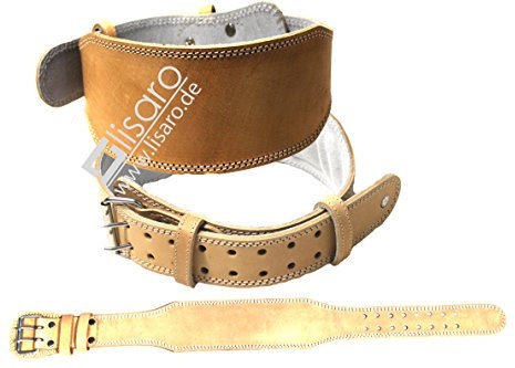 Lisaro Gewichthebergürtel aus Leder (natur, S)