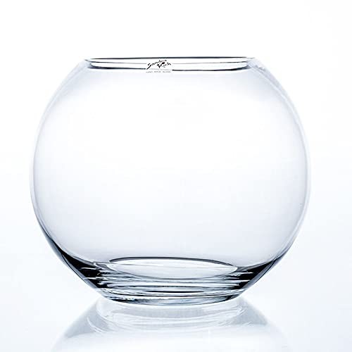 Kugelvase, Glaskugel Globe H. 20,5cm D. 25cm transparent rund Sandra Rich