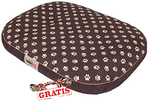 HobbyDog OVAL MOWBWL6 + Spieltau gratis Hundebett Ruheplatz Hundematratze Hundekissen Hundematte Schlafplatz (4 Verschiedene Größen) (M (70 x 50 cm))