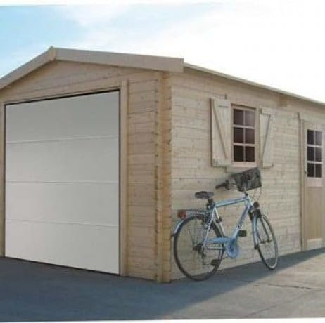 Solid Garage Traditionnel 17,07m² avec Porte motorisée, Option toiture Shingle Rouge