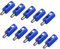 WITTKOWARE HO-Stecker/Zwergstecker mit 2,6mm Pin-Ø, Schraubanschluss, 10 Stück, blau