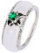 Jade-Ring, 18 Karat, vergoldet, mit Myanmar-Jade, Glückspatron