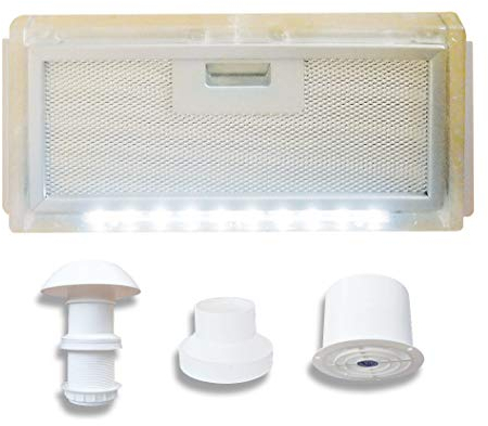 AVDISTRIBUTION Campana extractora para autocaravana – Lux – Disponible en versión con o sin luces LED (Kit campana extractora 12 V con luz LED)