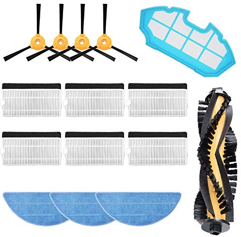 MIRTUX Kit de Recambios para Conga Excellence 990 - Incluye Rodillos Principales, Cepillos Laterales, Filtros, Prefiltro, Mopas - Recambios para Conga de Calidad - Accesorios Conga - Repuestos Conga