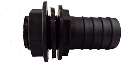 Tank/Drum Outlet to 1 Barbed Hose Tail, Waterbutt Overflow Connector. Sold AS A Pack of 2