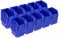 100x Stapelboxen – 70x100x155 mm - NP6 Blau Farbe – Lagerboxen Sichtlagerkästen Stapelbehälter Sortierbox