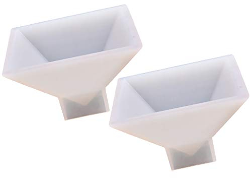 2X 95mm Pyramide Silikonform DIY Herstellung Ornamente Home