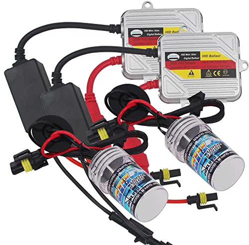 Eseastar H11 H8 H9 HID Kit de Conversion de Phares au Xénon 6000K Deux Ultra-Fins 35W Ballasts pour Phares de Route Feux de Croisement Voiture