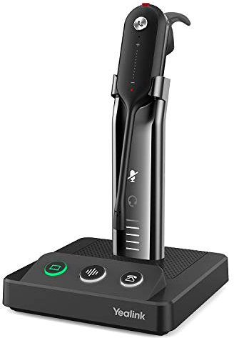 Yealink WH63 Wireless Headsets with Microphone, Office Headset with Noise Canceling Mic, for VoIP Desk Phone, Computer Softphone Zoom, Avaya, RingCentral,3CX,120m Wireless Range, 7H Time Talking