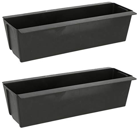Meinposten Pflanzkästen für Palette Paletten Pflanzkasten Palettenbeet Blumenkasten Kästen (Schwarze Kästen, 2 Stück)