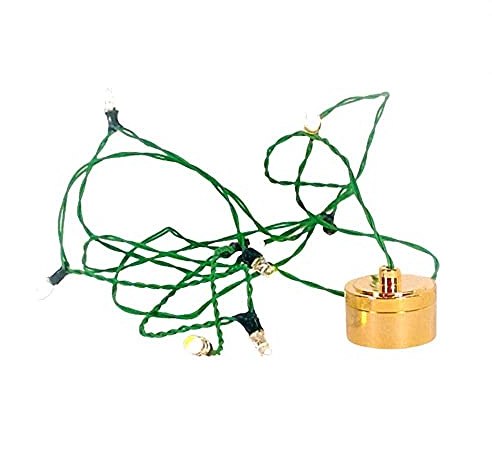 Dolls House 8 Clear Lights Miniature LED Battery Christmas Tree Lighting