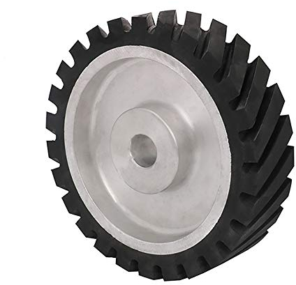 Kontaktrad 200X50mm gezackter Bandschleifer Kontaktrad Kontakt Gummirad für Schleifband, wie gezeigt