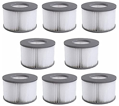Mscomft Mspa Filterkartusche für Filter,mspa Filter kompatibel mit MSpa Modelle ab 2020,Wasserfilter für heiße U-Boote und Spa,Filter für mspa für aufblasbare Pools (8 Stück)