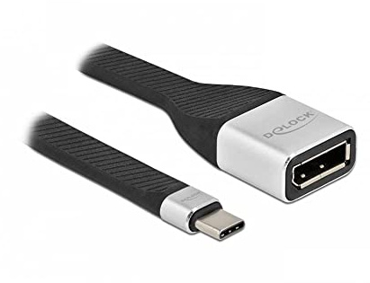 Delock FPC Flachbandkabel USB Type-C™ zu DisplayPort (Alt Mode) 4K 60 Hz 14 cm