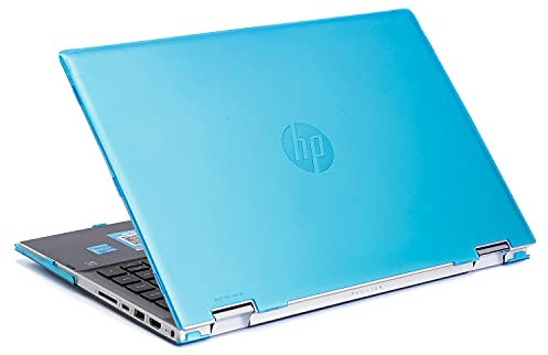 Custodia rigida mCover compatibile con laptop HP Pavilion x360 serie 14-DWxxxx da 14 (NON compatibile con altre serie HP Pavilion) (14 pollici, Aqua)
