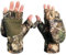 Favuit Winterhandschuhe Warme Handschuhe Fahrradhandschuhe Herren Damen Winddichte Halbfinger Flip Laufhandschuhe Rutschfeste Sporthandschuhe für Laufen Radfahren Klettern Arbeits Fußball