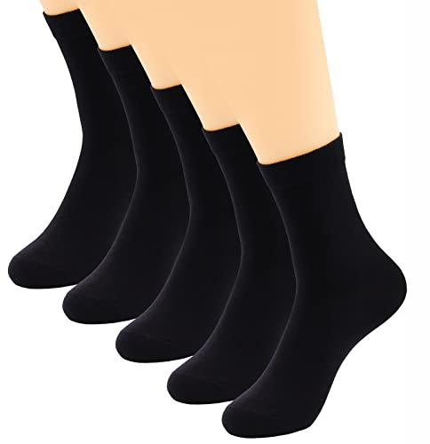 YOSENDE Calzini Neri Uomo Cotone 5 Paia