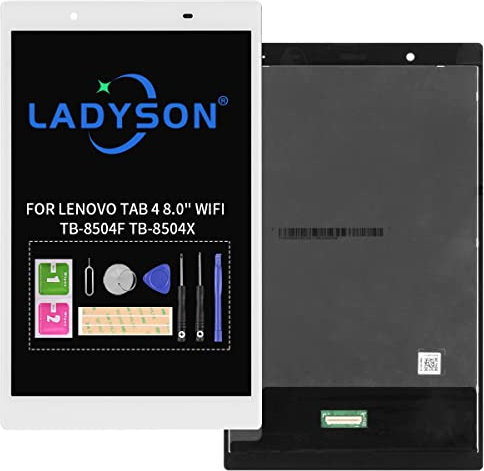 Reemplazo de Pantalla para Lenovo Tab 4 8 Pulgadas WiFi 8504 TB-8504F TB-8504X Pantalla LCD Matriz Pantalla táctil Panel digitalizador Sensor de Vidrio Tablet Asamblea de reparación Kit (Blanco)