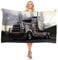 Ailaikei LKW Traktor Badetuch sporthandtuch Handtuch Strandtuch für Kinder 70 x 140cm weich Sandfreies Handtuch (7,100x200cm)
