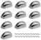 HARMAC HOUSE Chrome Cabinet Cup Handles 10 Pack Chrome Shell Shape Cupboard Drawer Pull Cup Handles, 3 Inch/76mm Screw Spacing, Kitchen Cupboard, Bedroom Dresser, Bathroom Wardrobe Pull Handles