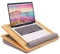 Lap desk Laptop Tray with Cushion Portable Bed Tray desk, Ergonomic Design Adjustable Angle Lap desk with Tablet Phone Holder, for Home Office, Sofa, Bed, Couch and car. Bamboo cushioned laptop tray
