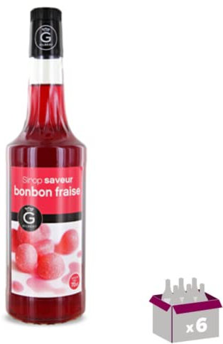 Lot de 6 Sirops Rioba - Bonbon à la fraise - 6x70cL