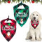 Weihnachten Hund Bandana Katzen Halstuch, 2 Stück Haustier Halstuch Schal Dreieck Lätzchen Kariert Rot Grün Kopftücher, Haustier Bandanas für Weihnachts Haustier Kostüm Zubehör (A)